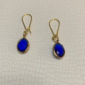 Elegant Blue and Gold tone Drop Earrings 
Exclusive offer buy1get1 Free